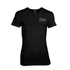 RA Logo WOMEN'S TRI-BLEND T-Shirt RAM ADVANTAGE apparel Black and SILVER printed for a PREMIUM LOOK AND FEEL.