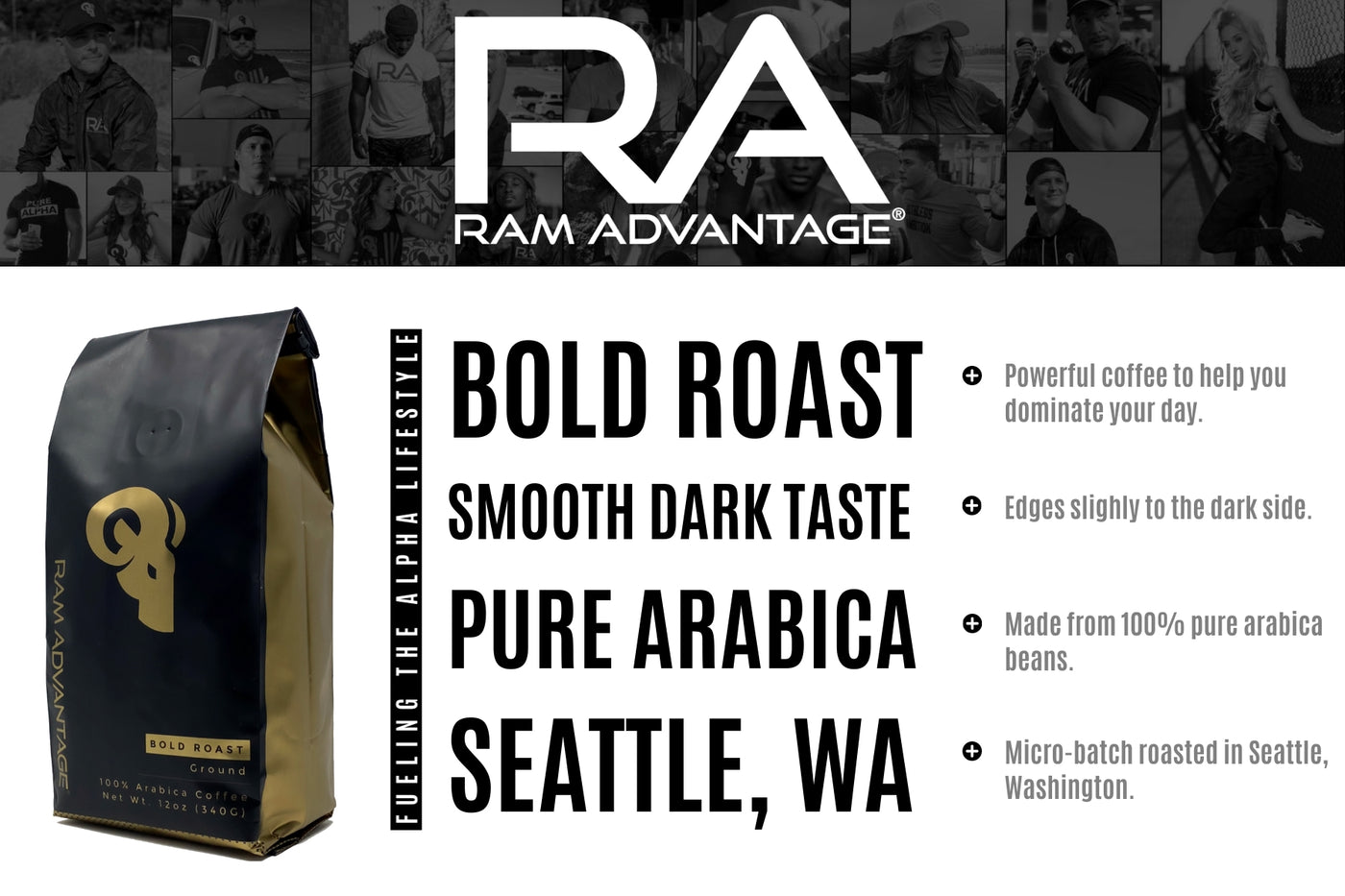 100% PURE ARABICA - A delicious, flavorful bold roast that edges on the dark side. The perfect every morning coffee to start your day off right.  •	THE PERFECT BLEND - Our bold roast uses a delicate blend of Central and South American coffee beans
