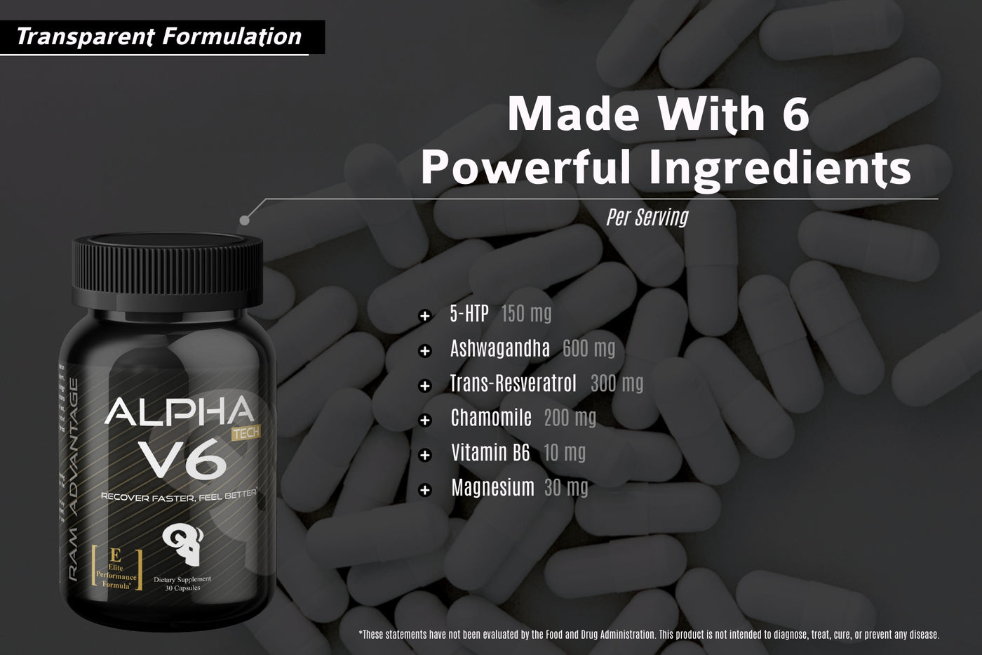 alpha v6 organic all natural anti-aging benefits magnesium super formula supplement mineral earth grown combat technology overload