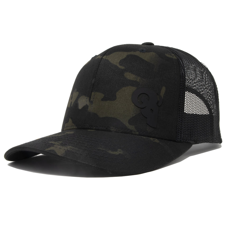 Sportsman Black Camo Trucker / Snapback