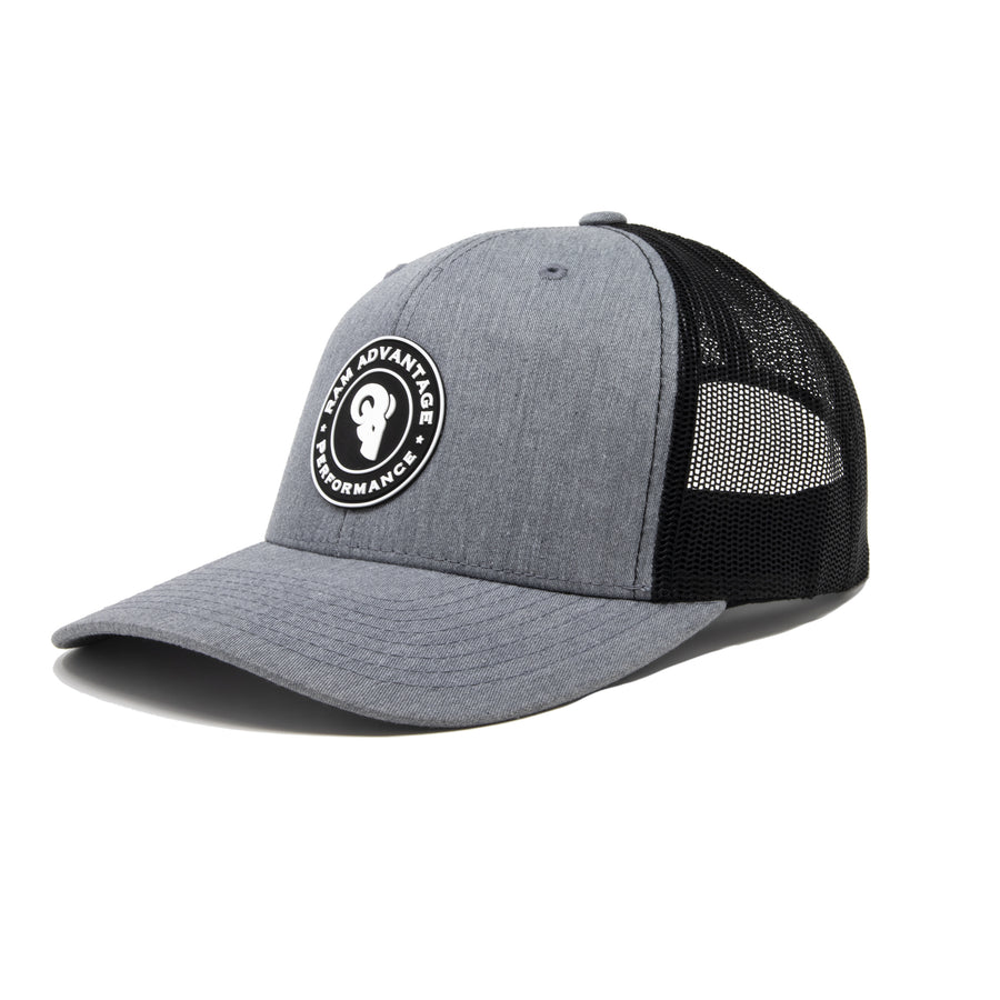 Heather Grey Black Patch Trucker / Snapback