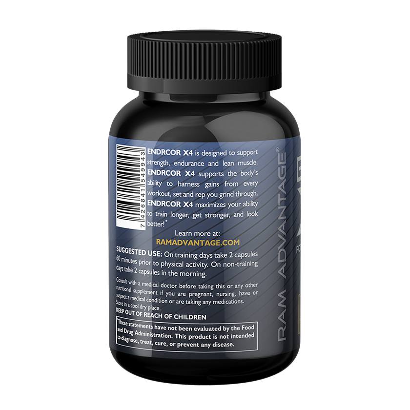 ENDRCOR X4 is for those who desire improved physical performance, stamina and improved body composition.* Ingredients: Fenugreek, Tongkat Ali, Rhodiola rosea, Beet root