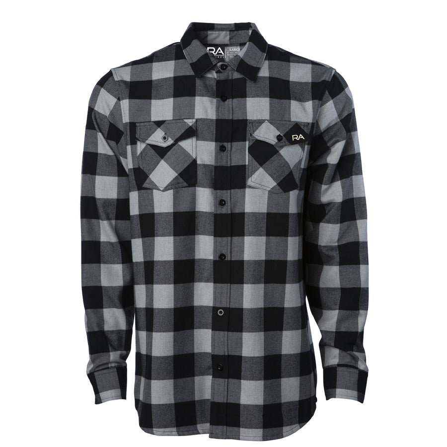 Grey Heather Black Flannel
