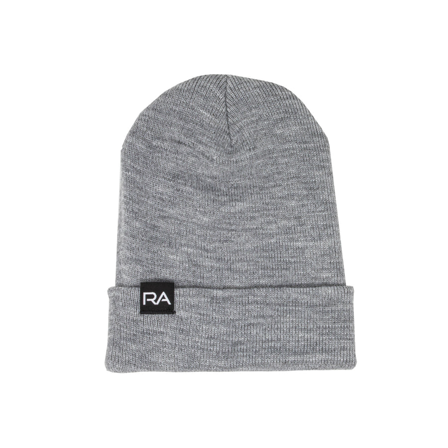 Grey Knit Cuffed RA Beanie