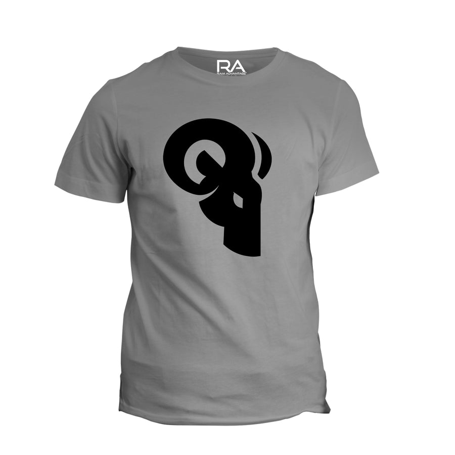 Heather Gray and Black Logo T-Shirt
