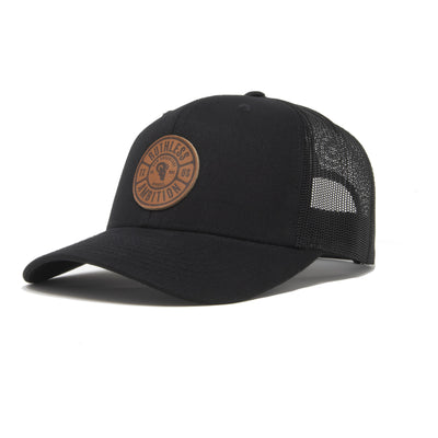 RUTHLESS AMBITION Leather Patch (Black) Trucker / Snapback