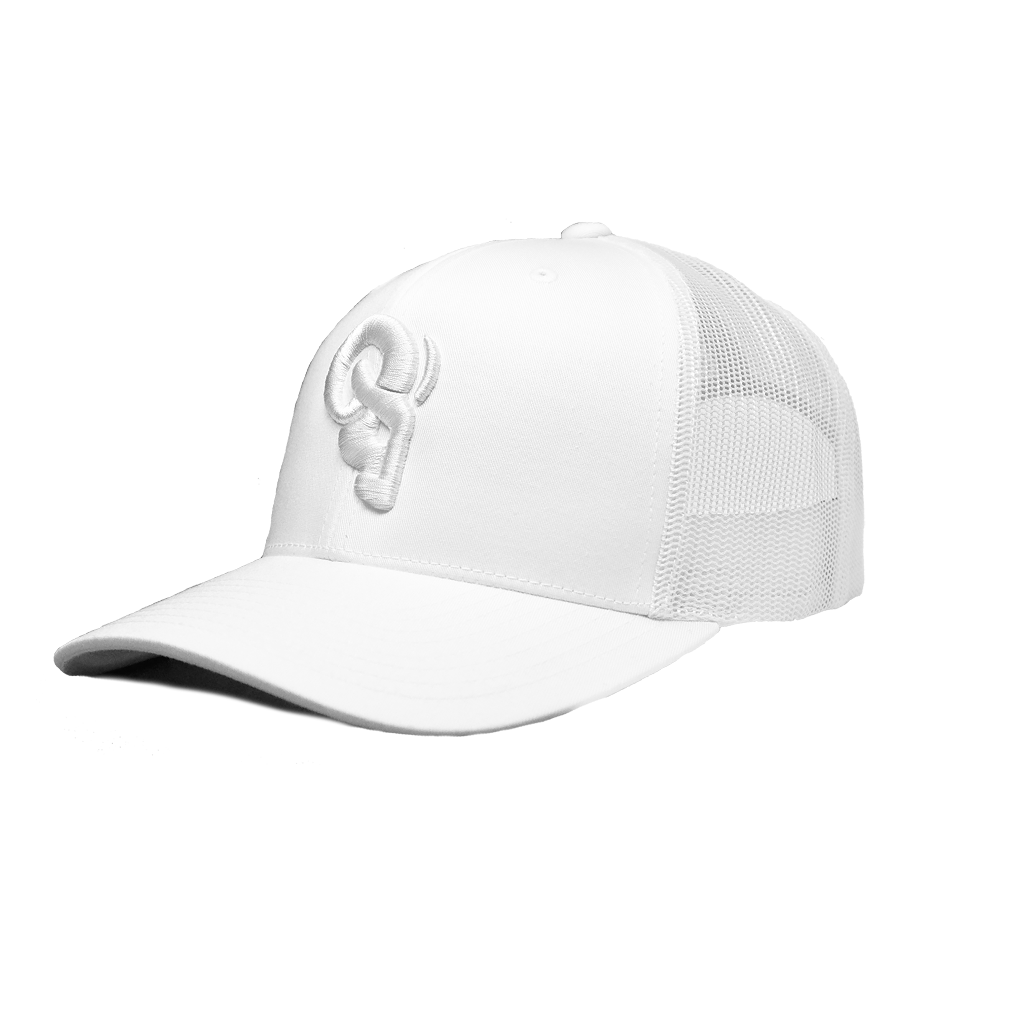 RAM ADVANTAGE premium WHITEOUT TRUCKER HAT perfect for GOLF or SUMMER activities