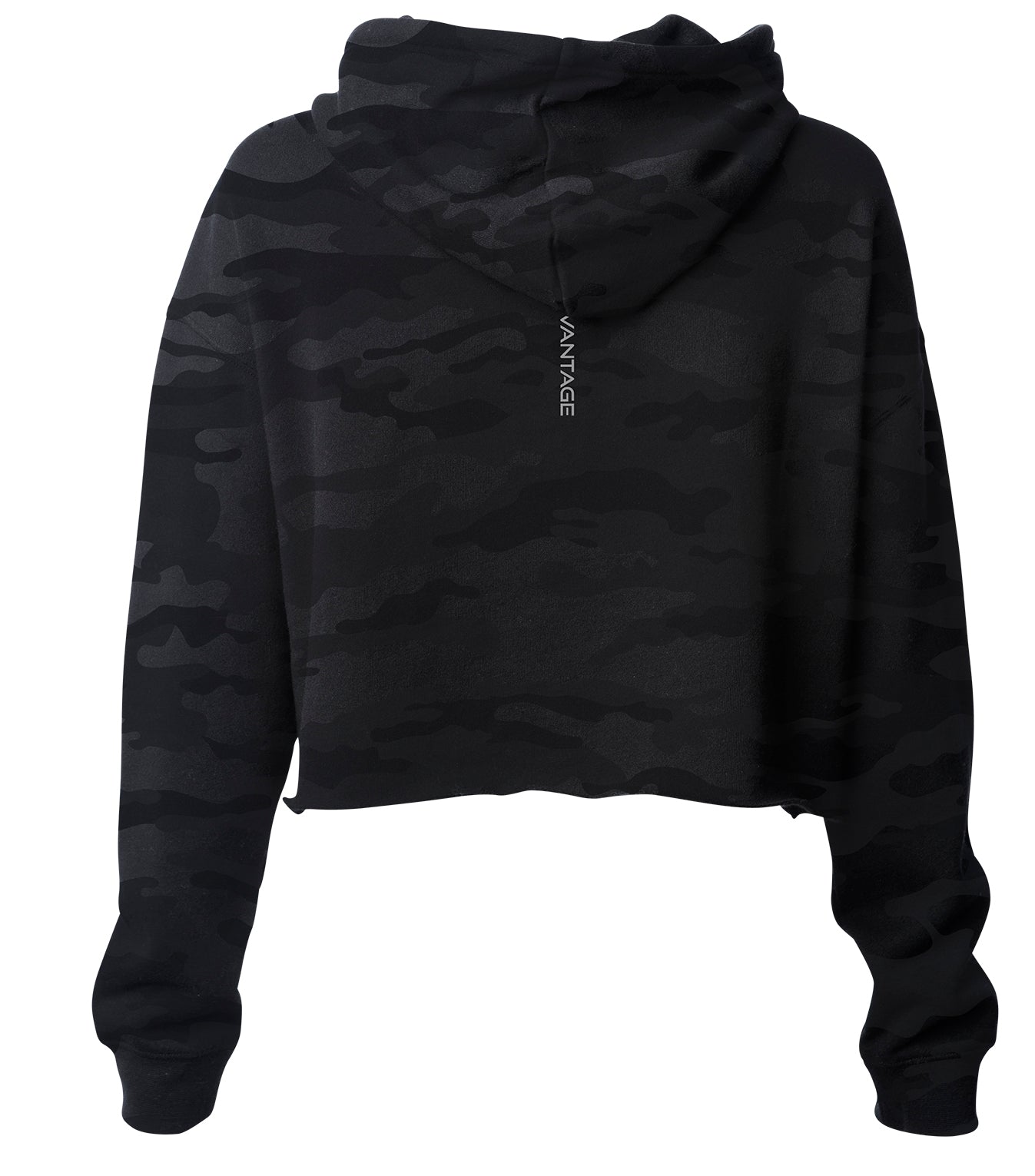 Black Camo Crop Hoodie