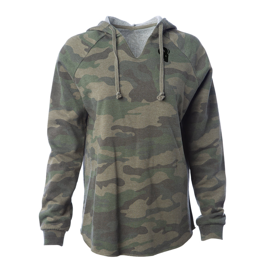 Women's Wave Wash Hoodie - Green Camo