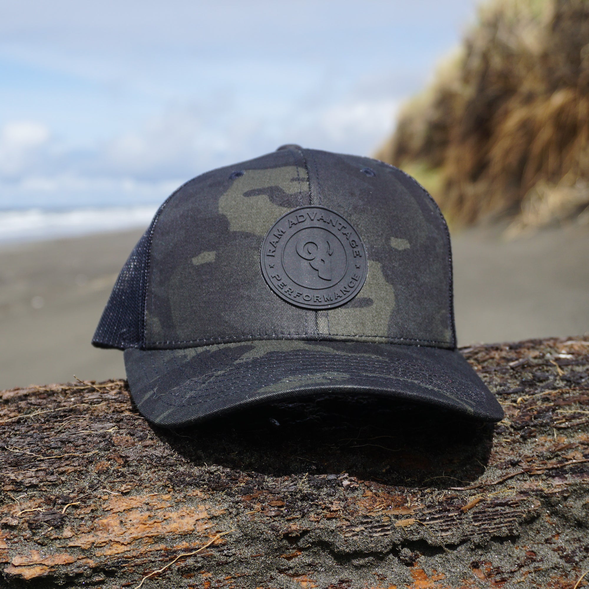 Black Camo Patch Trucker / Snapback