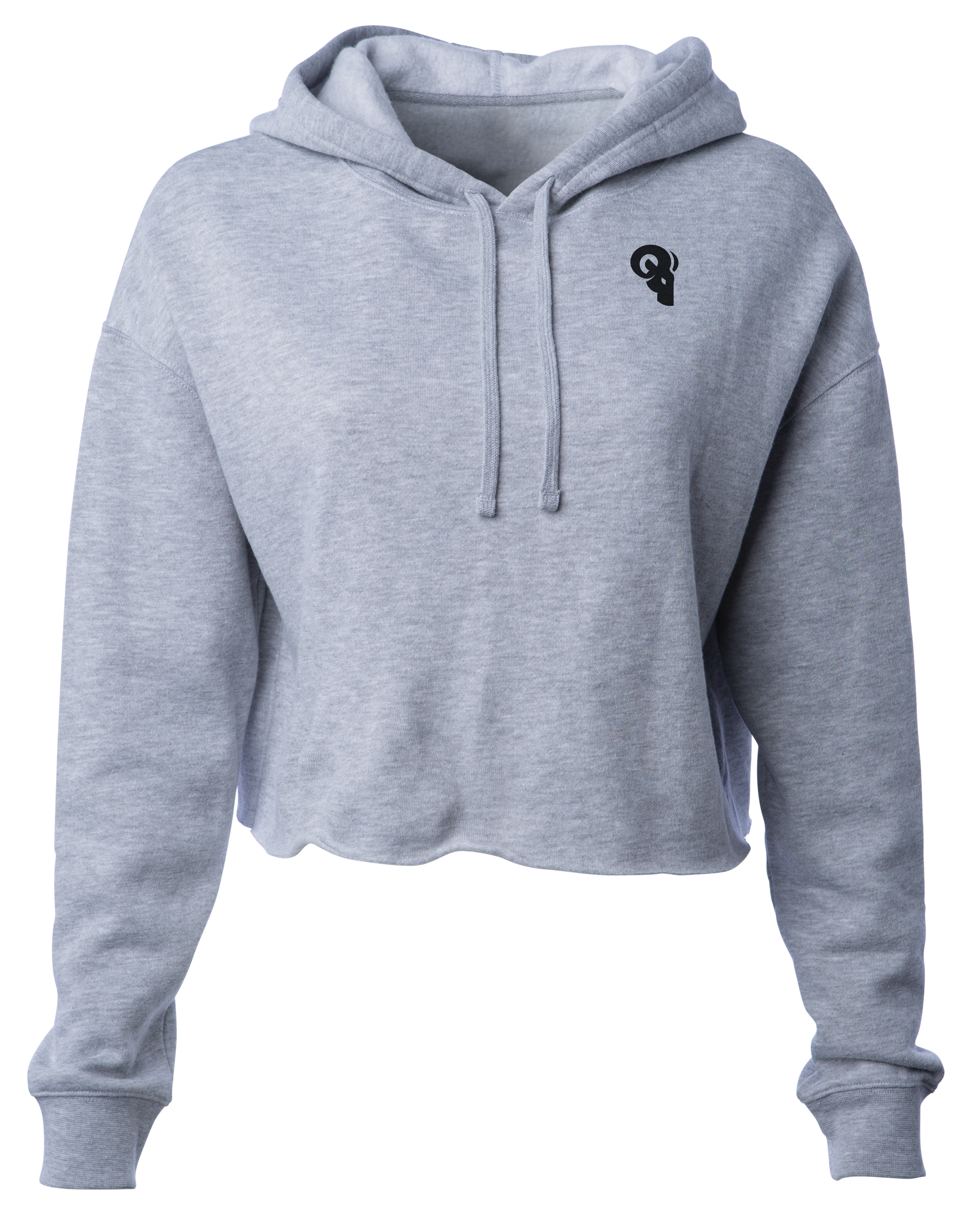 Heather Grey Crop Hoodie