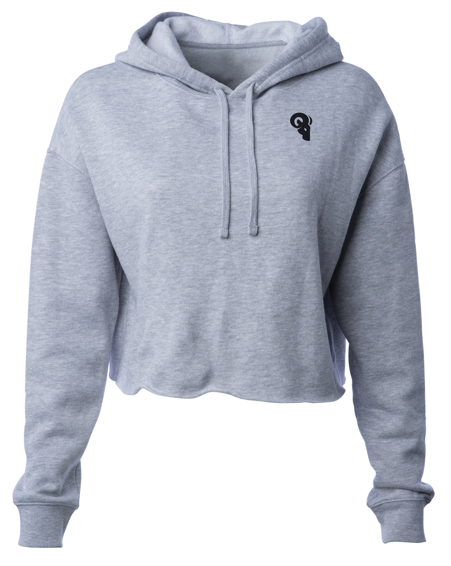 Heather Grey Crop Hoodie
