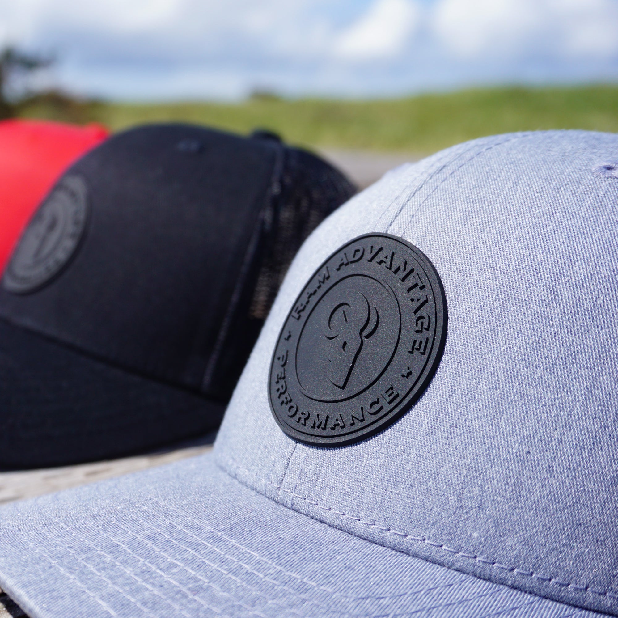 Heather Grey Blackout Patch Trucker / Snapback