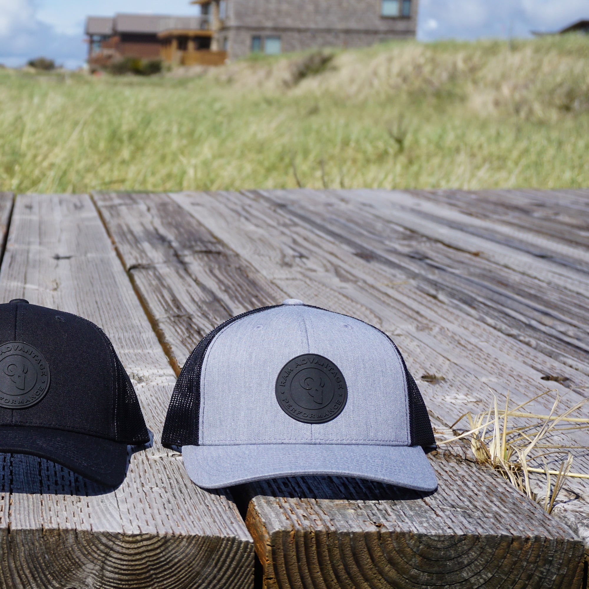 Heather Grey Blackout Patch Trucker / Snapback
