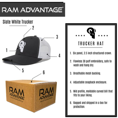 QUALITY, COMFORT & DURABILITY - All trucker hats are designed with an adjustable snapback to guarantee perfect fit on all men, women and children.