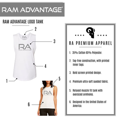 RA Logo Women's Tank White/Silver